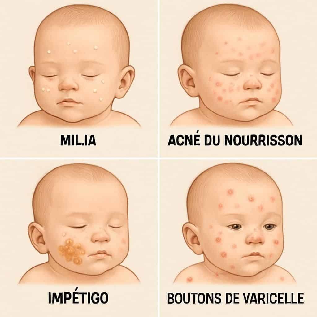 Découvrez comment identifier et comprendre les éruptions, boutons et autres problèmes de peau chez le bébé pour mieux les traiter et apaiser votre enfant.