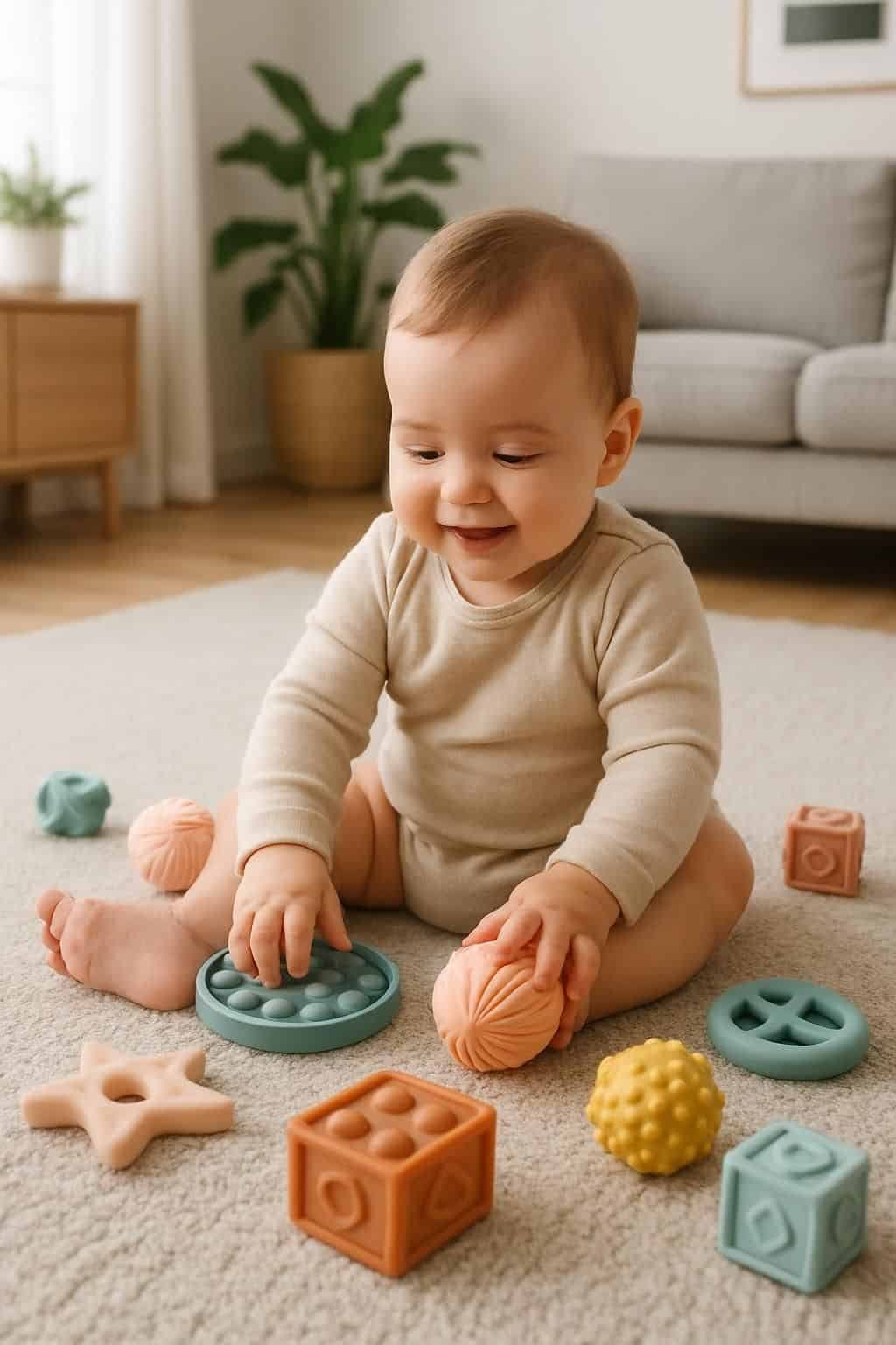 Découvrez le calendrier complet des étapes clés du développement de bébé : mouvements, retournements, rampement et premiers moments assis.